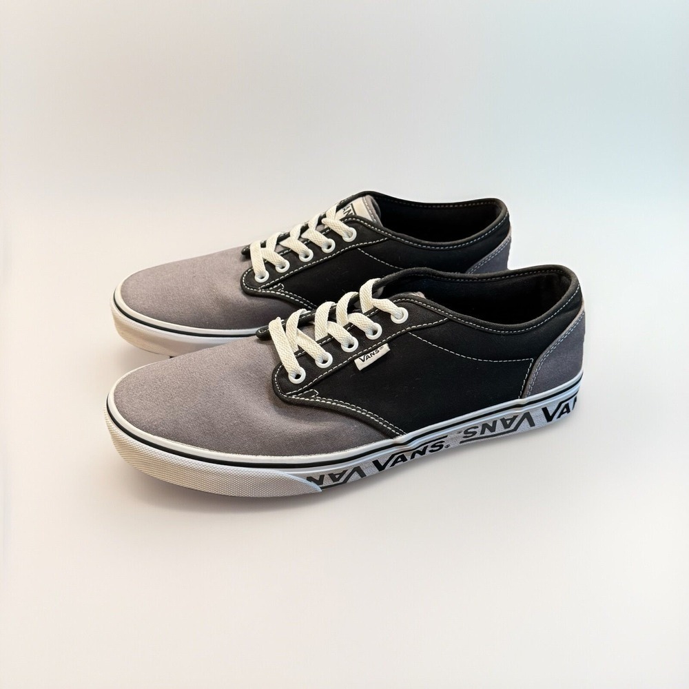Vans Sidewall Atwood Gray Black Men's 11 Canvas Skateboard Low Punk Grunge Rock